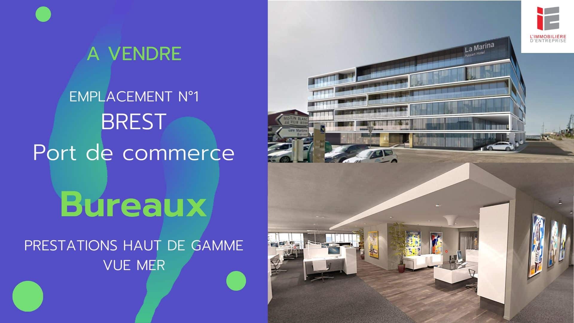 BUREAUX A VENDRE – La Résidence La MARINA à BREST (29200)