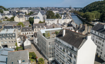 Vue extérieur des bureaux dans le Quartier du CAP HORN à Quimper